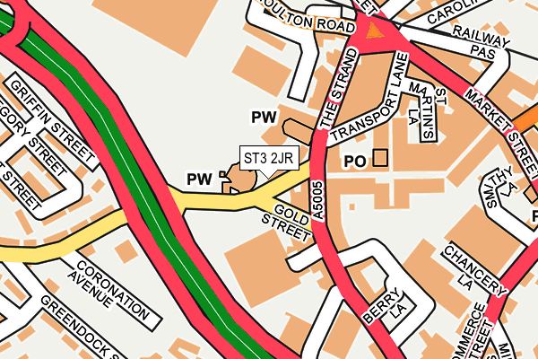 ST3 2JR map - OS OpenMap – Local (Ordnance Survey)