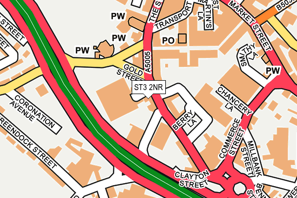 ST3 2NR map - OS OpenMap – Local (Ordnance Survey)