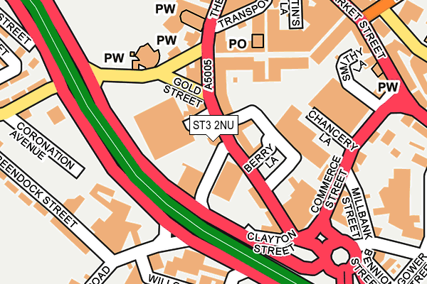 ST3 2NU map - OS OpenMap – Local (Ordnance Survey)