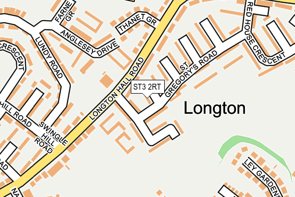 ST3 2RT map - OS OpenMap – Local (Ordnance Survey)