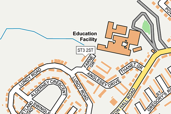 ST3 2ST map - OS OpenMap – Local (Ordnance Survey)