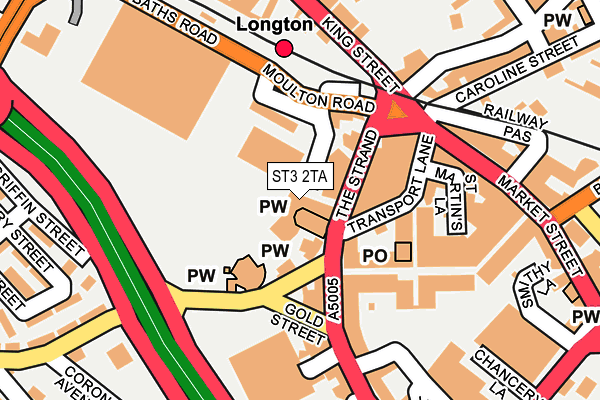 ST3 2TA map - OS OpenMap – Local (Ordnance Survey)