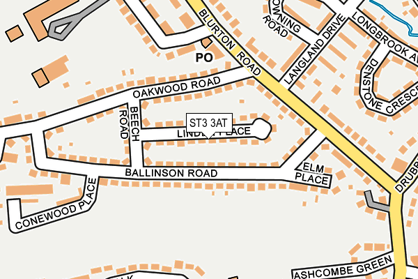 ST3 3AT map - OS OpenMap – Local (Ordnance Survey)