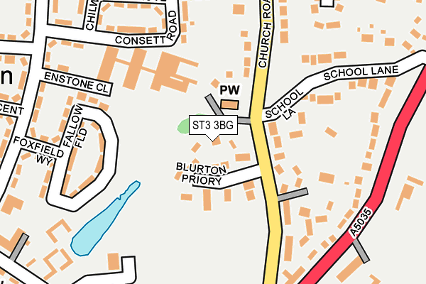 ST3 3BG map - OS OpenMap – Local (Ordnance Survey)