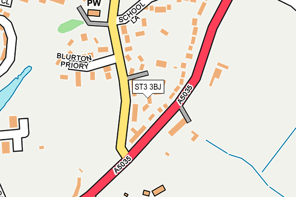 ST3 3BJ map - OS OpenMap – Local (Ordnance Survey)