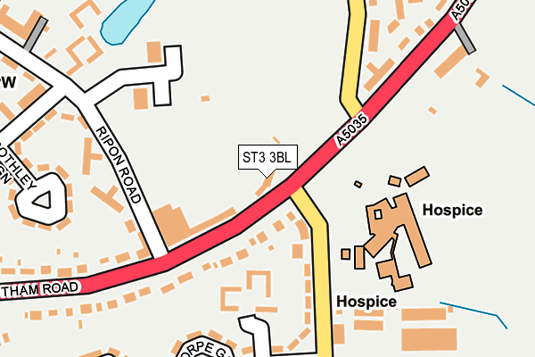 ST3 3BL map - OS OpenMap – Local (Ordnance Survey)