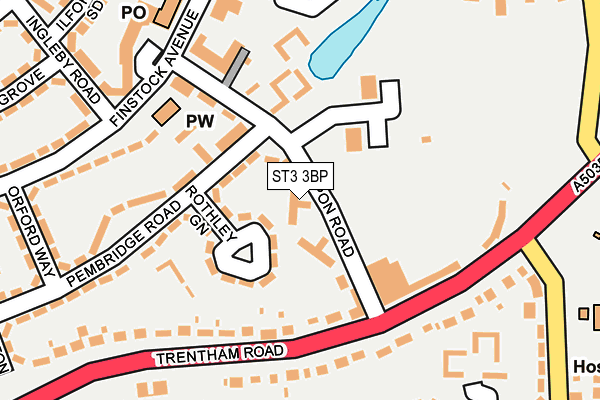 ST3 3BP map - OS OpenMap – Local (Ordnance Survey)