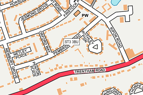 ST3 3BU map - OS OpenMap – Local (Ordnance Survey)