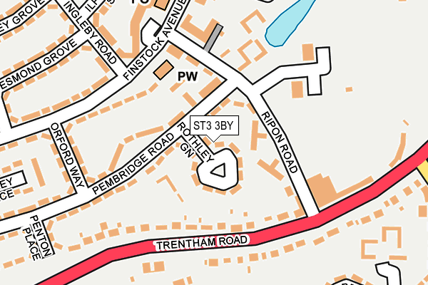 ST3 3BY map - OS OpenMap – Local (Ordnance Survey)