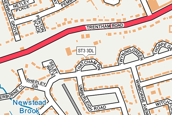 ST3 3DL map - OS OpenMap – Local (Ordnance Survey)