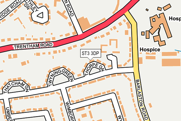 ST3 3DP map - OS OpenMap – Local (Ordnance Survey)