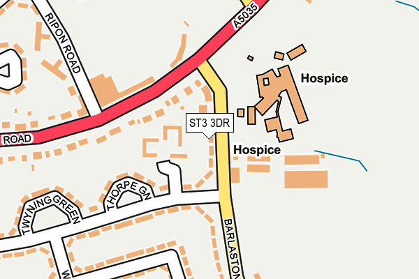 ST3 3DR map - OS OpenMap – Local (Ordnance Survey)