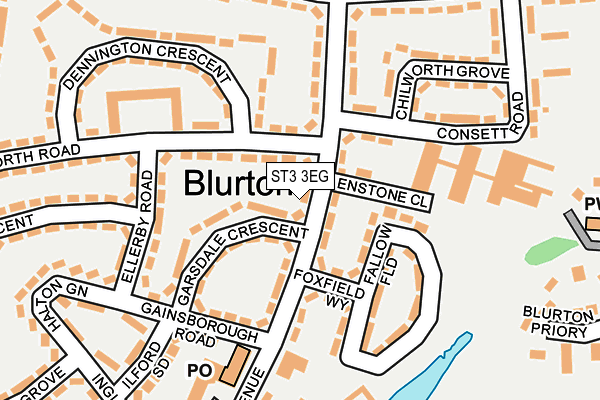 ST3 3EG map - OS OpenMap – Local (Ordnance Survey)