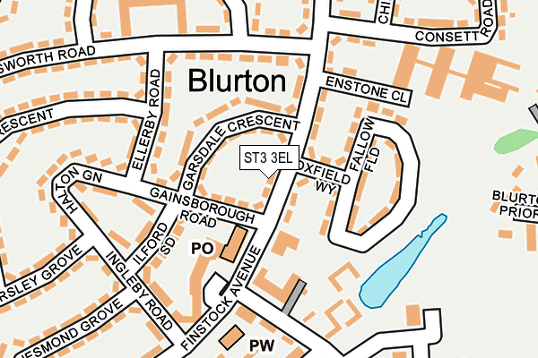 ST3 3EL map - OS OpenMap – Local (Ordnance Survey)