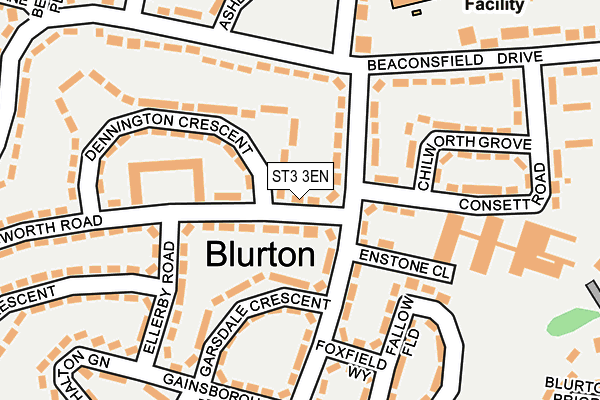 ST3 3EN map - OS OpenMap – Local (Ordnance Survey)