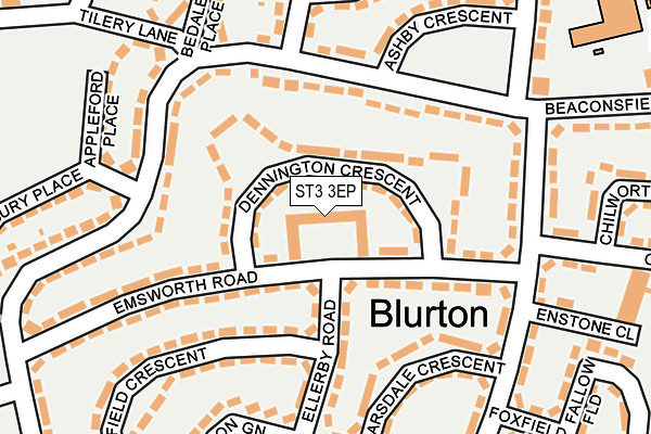 ST3 3EP map - OS OpenMap – Local (Ordnance Survey)