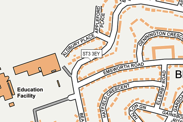 ST3 3EY map - OS OpenMap – Local (Ordnance Survey)