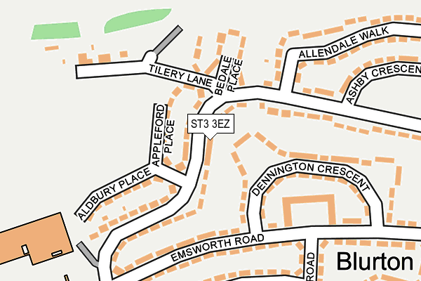 ST3 3EZ map - OS OpenMap – Local (Ordnance Survey)