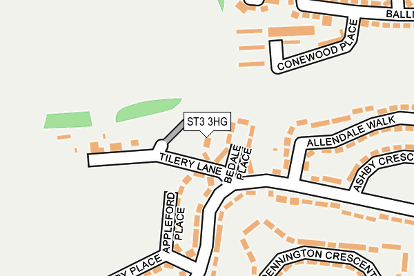 ST3 3HG map - OS OpenMap – Local (Ordnance Survey)