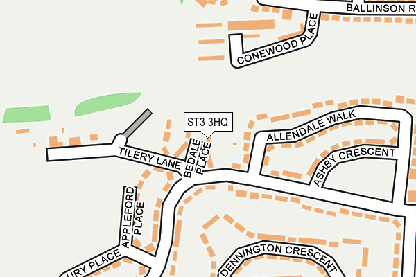 ST3 3HQ map - OS OpenMap – Local (Ordnance Survey)