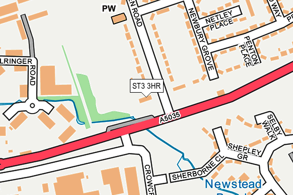 ST3 3HR map - OS OpenMap – Local (Ordnance Survey)