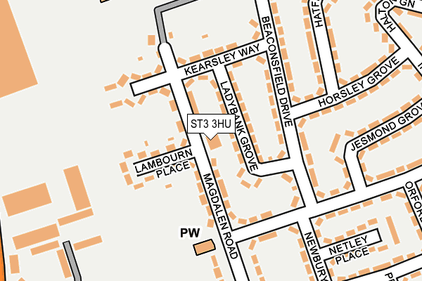ST3 3HU map - OS OpenMap – Local (Ordnance Survey)