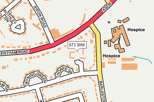 ST3 3HW map - OS OpenMap – Local (Ordnance Survey)