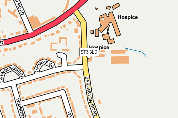 ST3 3LD map - OS OpenMap – Local (Ordnance Survey)