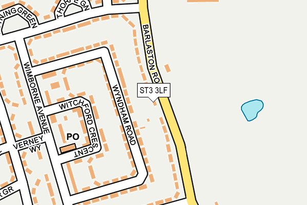 ST3 3LF map - OS OpenMap – Local (Ordnance Survey)