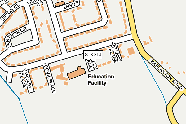 ST3 3LJ map - OS OpenMap – Local (Ordnance Survey)