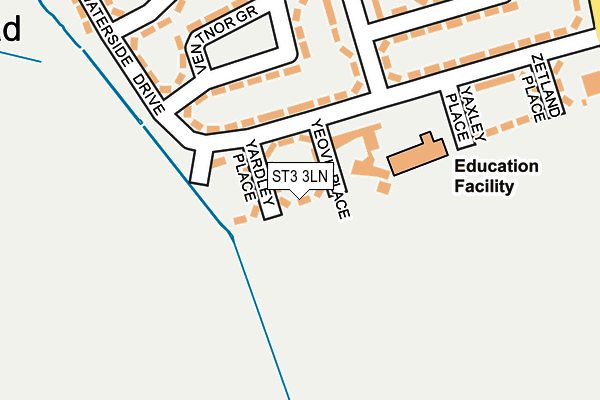 ST3 3LN map - OS OpenMap – Local (Ordnance Survey)