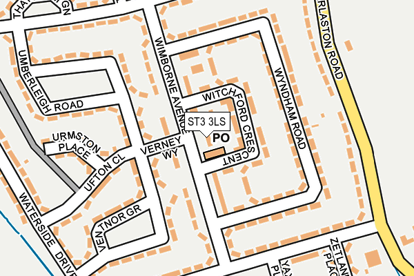 ST3 3LS map - OS OpenMap – Local (Ordnance Survey)