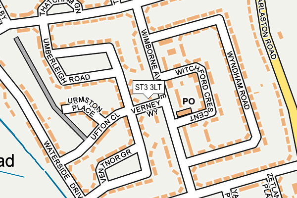 ST3 3LT map - OS OpenMap – Local (Ordnance Survey)