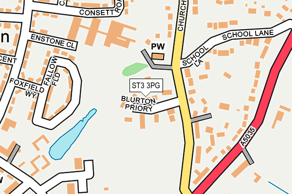 ST3 3PG map - OS OpenMap – Local (Ordnance Survey)