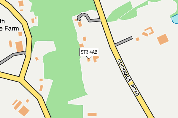 ST3 4AB map - OS OpenMap – Local (Ordnance Survey)