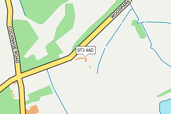 ST3 4AD map - OS OpenMap – Local (Ordnance Survey)