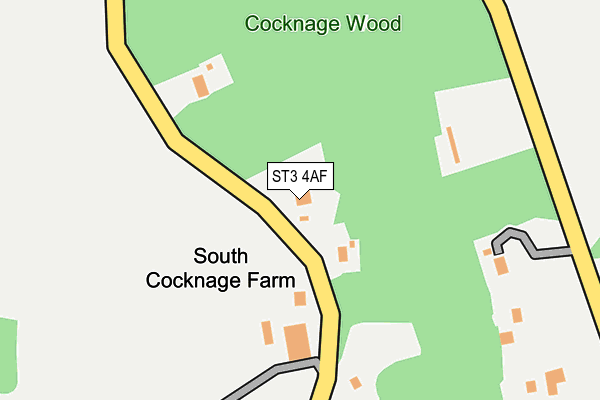 ST3 4AF map - OS OpenMap – Local (Ordnance Survey)