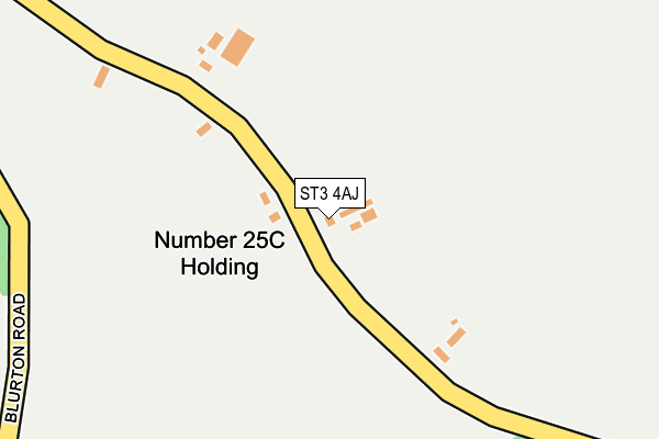 ST3 4AJ map - OS OpenMap – Local (Ordnance Survey)