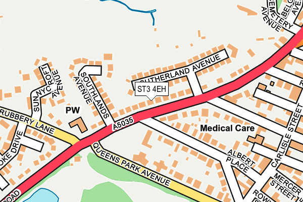 ST3 4EH map - OS OpenMap – Local (Ordnance Survey)