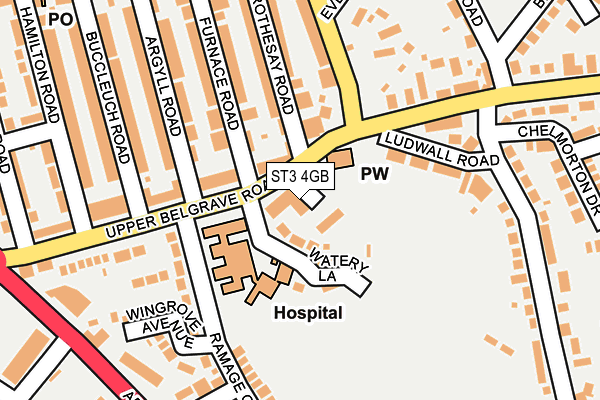 ST3 4GB map - OS OpenMap – Local (Ordnance Survey)