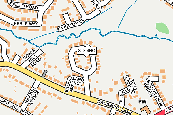 ST3 4HG map - OS OpenMap – Local (Ordnance Survey)