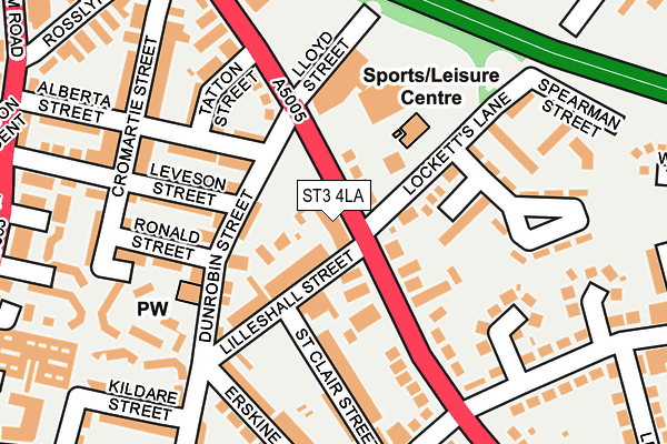 ST3 4LA map - OS OpenMap – Local (Ordnance Survey)