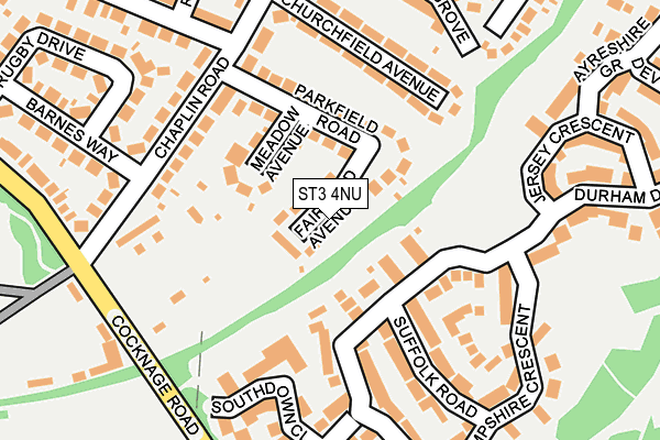 ST3 4NU map - OS OpenMap – Local (Ordnance Survey)