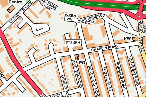 ST3 4RH map - OS OpenMap – Local (Ordnance Survey)