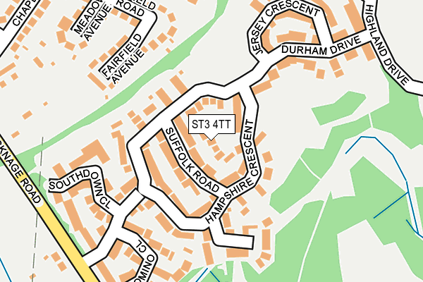 ST3 4TT map - OS OpenMap – Local (Ordnance Survey)