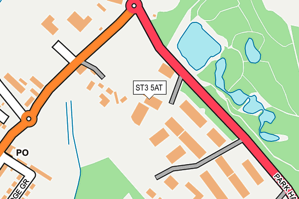 ST3 5AT map - OS OpenMap – Local (Ordnance Survey)