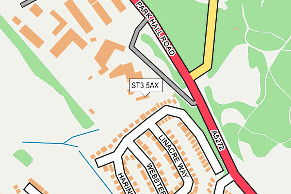 ST3 5AX map - OS OpenMap – Local (Ordnance Survey)