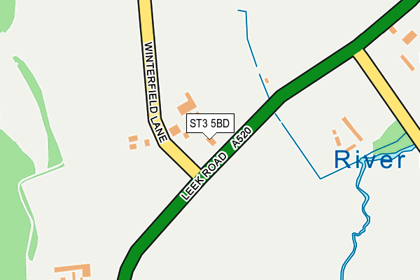 ST3 5BD map - OS OpenMap – Local (Ordnance Survey)