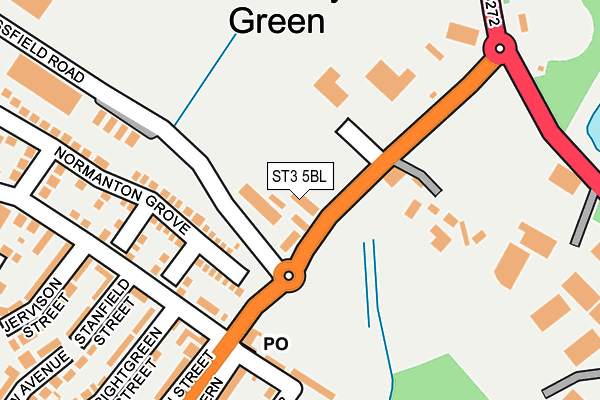 ST3 5BL map - OS OpenMap – Local (Ordnance Survey)