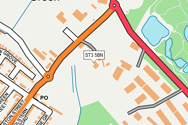 ST3 5BN map - OS OpenMap – Local (Ordnance Survey)